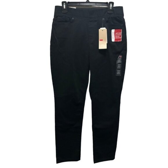 Levi's Women's Pull On Skinny Jeans Tummy Slimming Soft & Stretch Black Size 10S